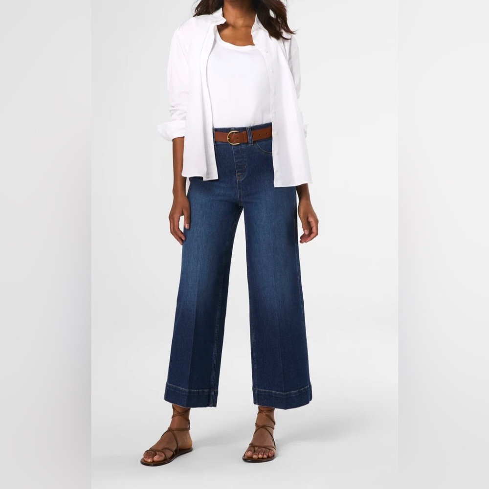 NWT Spanx wide leg cropped jeans